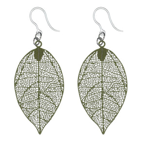 Perfect Leaf Dangles Hypoallergenic Earrings for Sensitive Ears Made with Plastic Posts