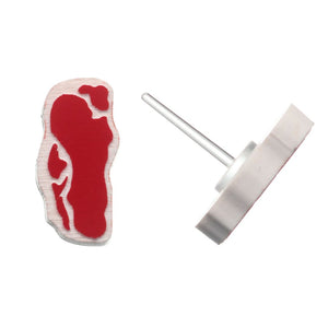 Meat Studs Hypoallergenic Earrings for Sensitive Ears Made with Plastic Posts