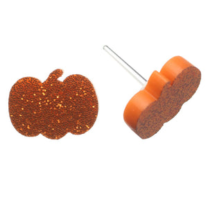 Pumpkin Studs Hypoallergenic Earrings for Sensitive Ears Made with Plastic Posts
