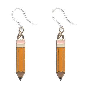 Pencil Dangles Hypoallergenic Earrings for Sensitive Ears Made with Plastic Posts