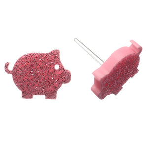 Pig Studs Hypoallergenic Earrings for Sensitive Ears Made with Plastic Posts