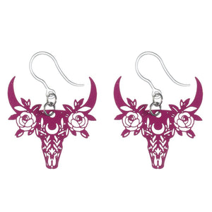 Bucranium Dangles Hypoallergenic Earrings for Sensitive Ears Made with Plastic Posts