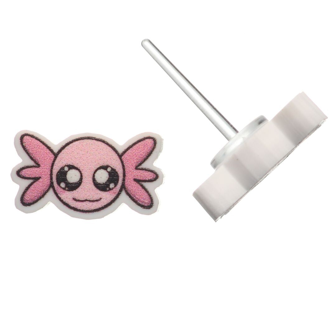 Axolotl Studs Hypoallergenic Earrings for Sensitive Ears Made with Plastic Posts