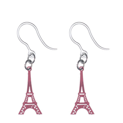 Tiny Eiffel Tower Dangles Hypoallergenic Earrings for Sensitive Ears Made with Plastic Posts