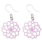 Filigree Rose Earrings (Dangles) - purple