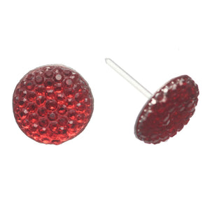 Bubble Button Studs Hypoallergenic Earrings for Sensitive Ears Made with Plastic Posts