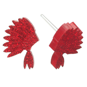 Headdress Studs Hypoallergenic Earrings for Sensitive Ears Made with Plastic Posts