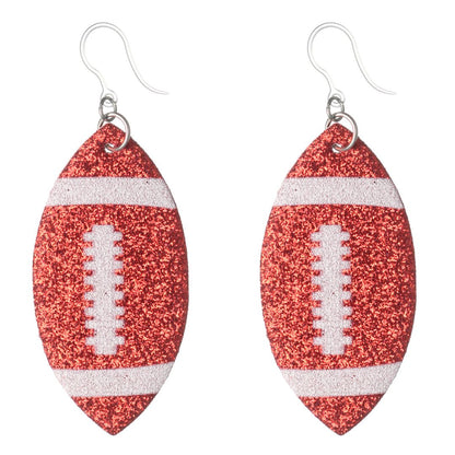 Glitter Football Dangles