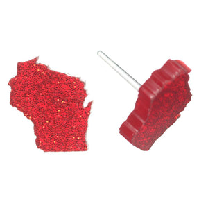 Wisconsin Studs Hypoallergenic Earrings for Sensitive Ears Made with Plastic Posts
