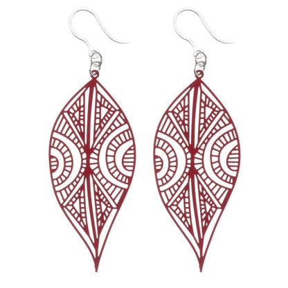Henna Tattoo Dangles Hypoallergenic Earrings for Sensitive Ears Made with Plastic Posts