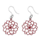Filigree Rose Earrings (Dangles) - red