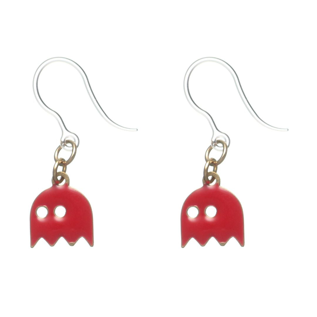 Colorful Ghost Dangles Hypoallergenic Earrings for Sensitive Ears Made with Plastic Posts