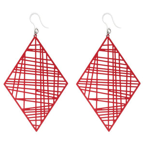 Exaggerated Geometric Dangles Hypoallergenic Earrings for Sensitive Ears Made with Plastic Posts