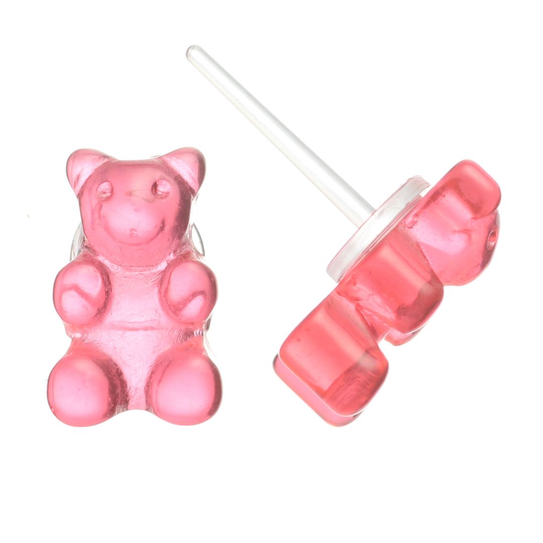 Gummy Bear Studs Hypoallergenic Earrings for Sensitive Ears Made with Plastic Posts