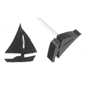 Sailboat Studs Hypoallergenic Earrings for Sensitive Ears Made with Plastic Posts