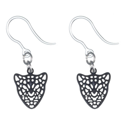 Leopard Face Dangles Hypoallergenic Earrings for Sensitive Ears Made with Plastic Posts