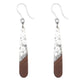 Rounded Wooden Fleck Celluloid Dangles