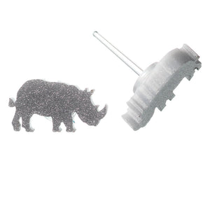 Rhinoceros Studs Hypoallergenic Earrings for Sensitive Ears Made with Plastic Posts