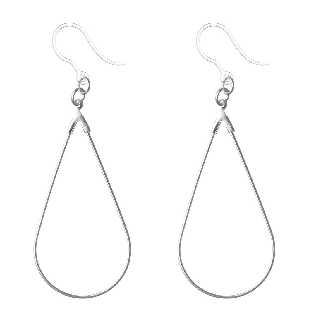 Teardrop Clothespin Dangles Hypoallergenic Earrings for Sensitive Ears Made with Plastic Posts