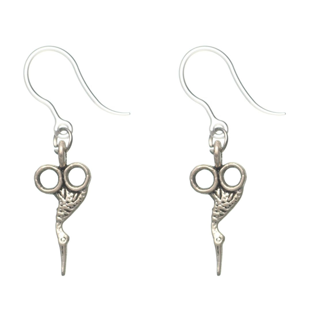 Scissor Dangles Hypoallergenic Earrings for Sensitive Ears Made with Plastic Posts