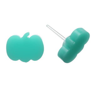 Teal Pumpkin Studs Hypoallergenic Earrings for Sensitive Ears Made with Plastic Posts