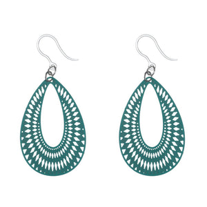 Textured Bib Dangles Hypoallergenic Earrings for Sensitive Ears Made with Plastic Posts