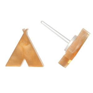 Teepee Studs Hypoallergenic Earrings for Sensitive Ears Made with Plastic Posts