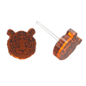 Tiger Studs Hypoallergenic Earrings for Sensitive Ears Made with Plastic Posts