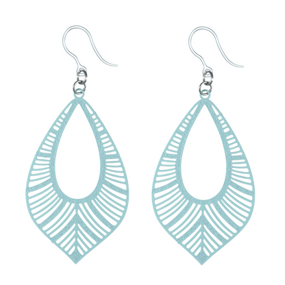 Textured Bird Feather Dangles