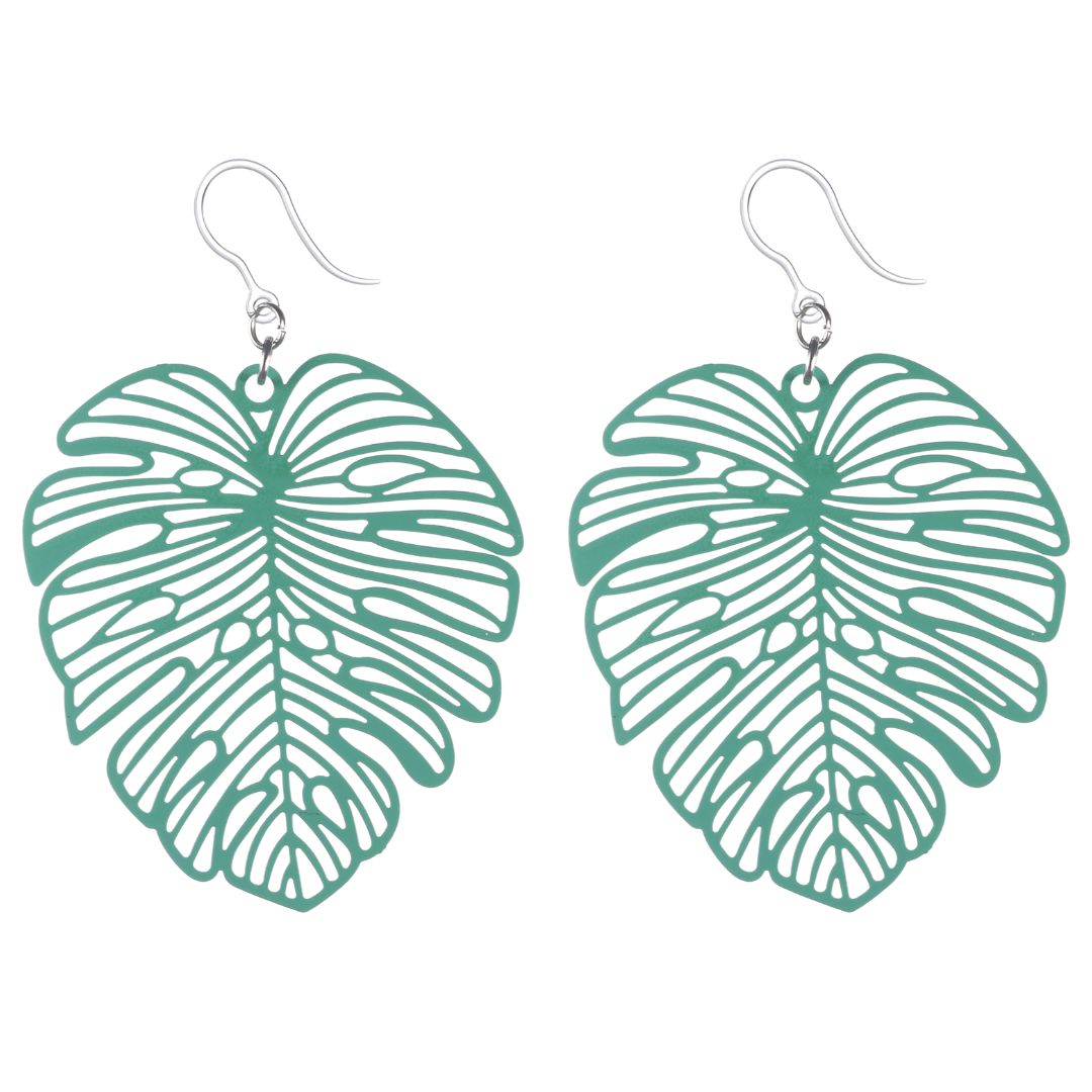 Spunky Leaf Dangles Hypoallergenic Earrings for Sensitive Ears Made with Plastic Posts