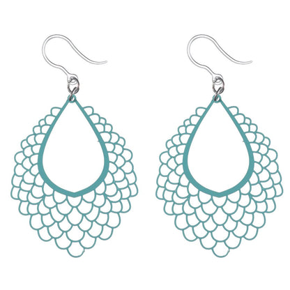 Water Droplet Dangles Hypoallergenic Earrings for Sensitive Ears Made with Plastic Posts