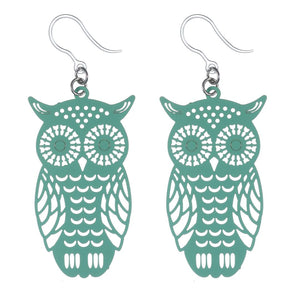 Owl Dangles Hypoallergenic Earrings for Sensitive Ears Made with Plastic Posts