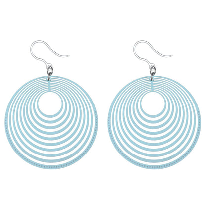 Stacked Hanging Hoop Dangles Hypoallergenic Earrings for Sensitive Ears Made with Plastic Posts