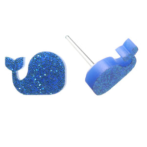 Whale Studs Hypoallergenic Earrings for Sensitive Ears Made with Plastic Posts
