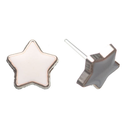 Gold Rimmed Star Studs