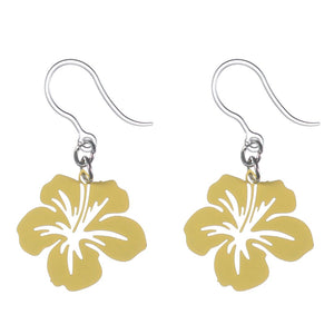 Hibiscus Dangles Hypoallergenic Earrings for Sensitive Ears Made with Plastic Posts