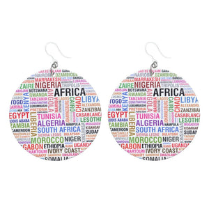 Exaggerated Wooden African City Country Dangles Hypoallergenic Earrings for Sensitive Ears Made with Plastic Posts