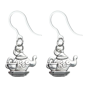 Teapot Dangles Hypoallergenic Earrings for Sensitive Ears Made with Plastic Posts
