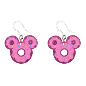 Sprinkle Donut Mouse Dangles Hypoallergenic Earrings for Sensitive Ears Made with Plastic Posts