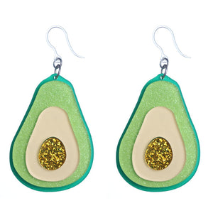 Exaggerated Avocado Dangles Hypoallergenic Earrings for Sensitive Ears Made with Plastic Posts