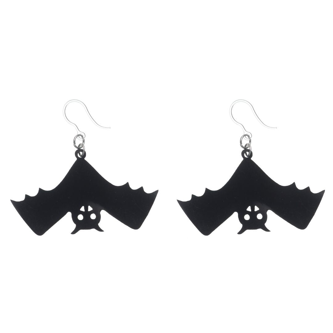 Exaggerated Bat Dangles Hypoallergenic Earrings for Sensitive Ears Made with Plastic Posts