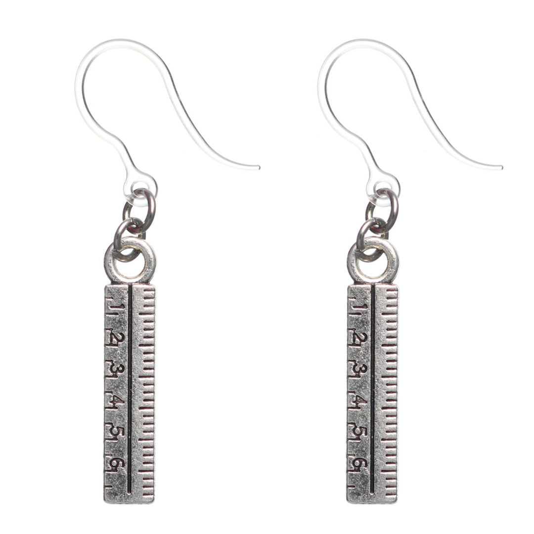 Ruler Dangles Hypoallergenic Earrings for Sensitive Ears Made with Plastic Posts