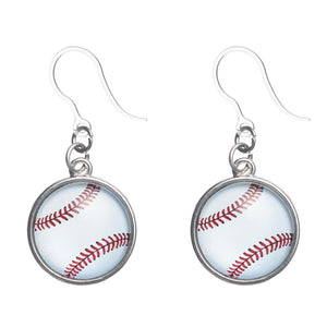 Sports Ball Dangles Hypoallergenic Earrings for Sensitive Ears Made with Plastic Posts