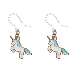 Unicorn Dangles Hypoallergenic Earrings for Sensitive Ears Made with Plastic Posts