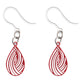 Petite Teardrop Swirl Dangles Hypoallergenic Earrings for Sensitive Ears with Plastic Posts