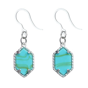 Faux Stone Drop Dangles Hypoallergenic Earrings for Sensitive Ears Made with Plastic Posts