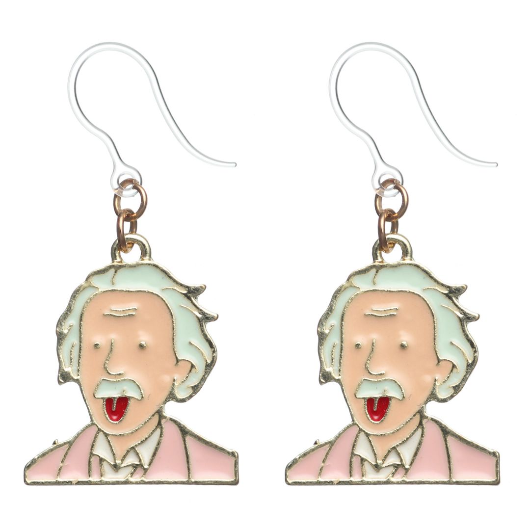 Einstein Dangles Hypoallergenic Earrings for Sensitive Ears Made with Plastic Posts