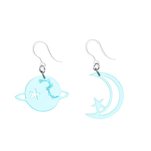 Translucent Space Dangles Hypoallergenic Earrings for Sensitive Ears Made with Plastic Posts