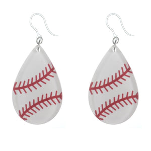 Glassy Sports Drop Earrings (Dangles) - baseball