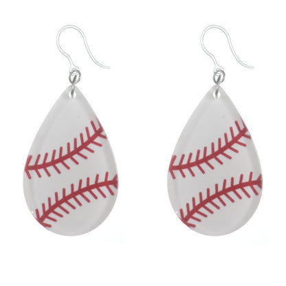 Glassy Sports Drop Earrings (Dangles) - baseball
